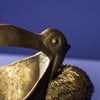 Aufbewarungsschüssel Pelikan, Gold Polyresin, 23 x 11 x 19 cm