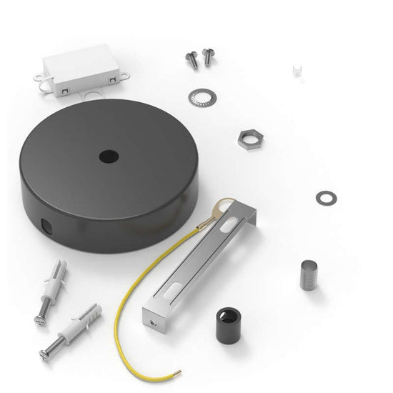 1 Loch Stahlbaldachin / Pearl Black Kit