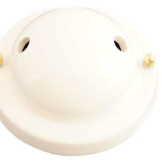 2 Loch Keramik Baldachin Kit / Weiss