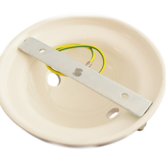 2 Loch Keramik Baldachin Kit / Weiss