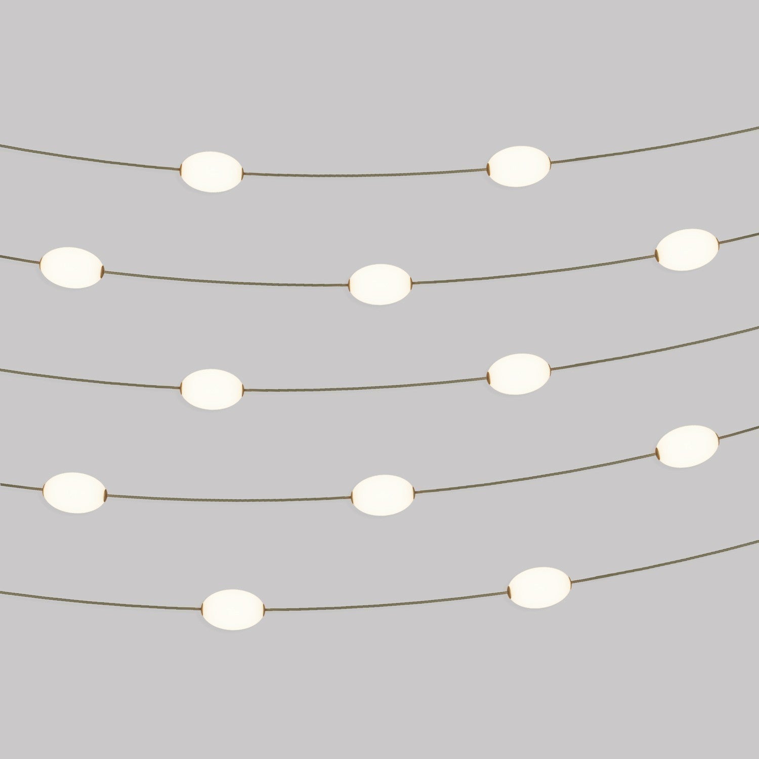 Marina12 – wetterfeste Outdoor-Lichterkette IP67 mit 12 LED-Lichtpunkten Olive