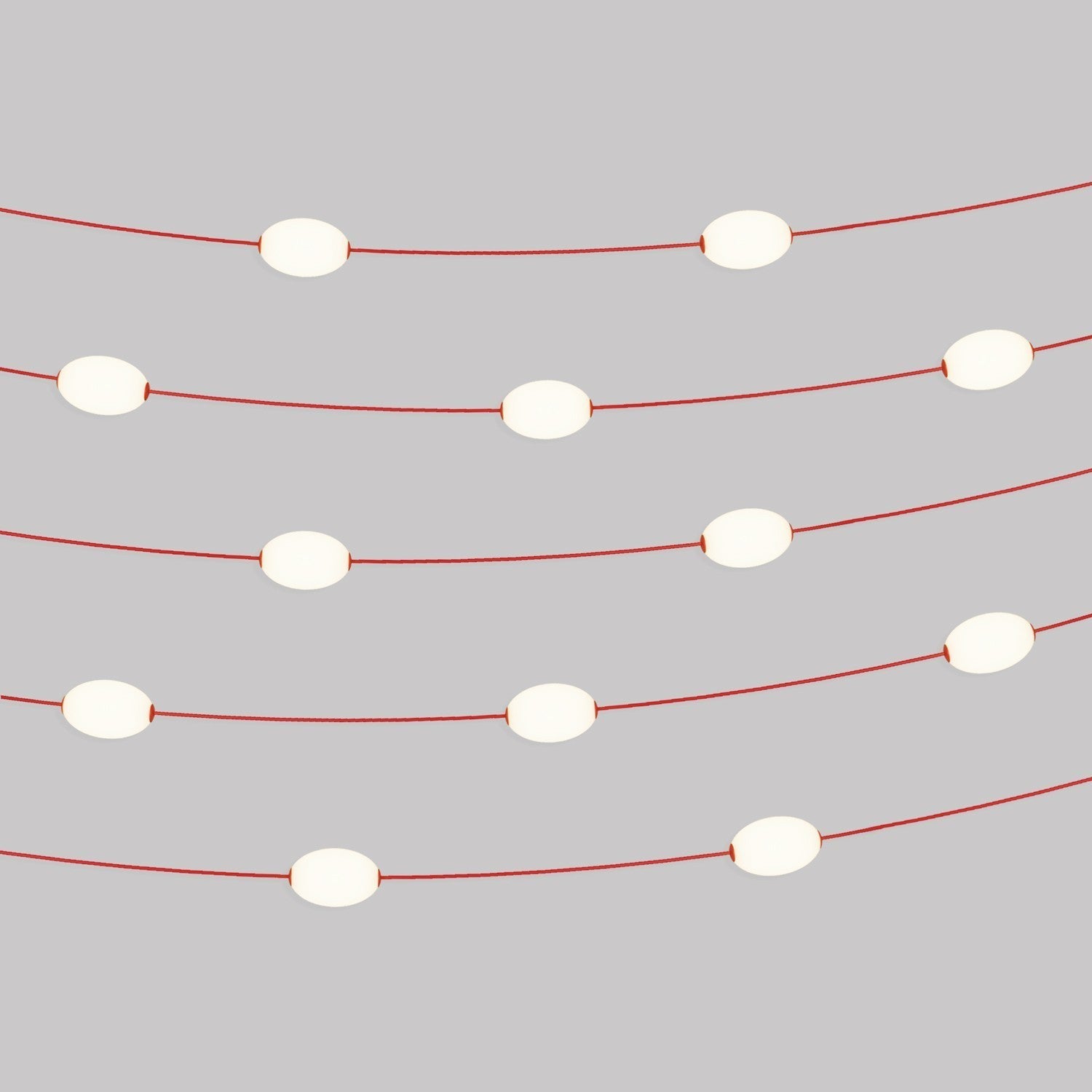 Marina12 – wetterfeste Outdoor-Lichterkette IP67 mit 12 LED-Lichtpunkten Red