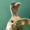 Kartenhalter Ente Gold, Polyresin 13,5 x 18 x 25 cm