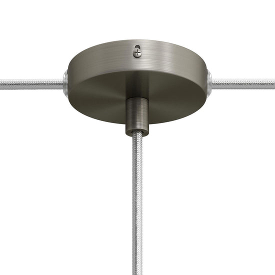 3 Loch Mini Baldachin Kit / titanium satiniert mit 2 Seitenlöchern