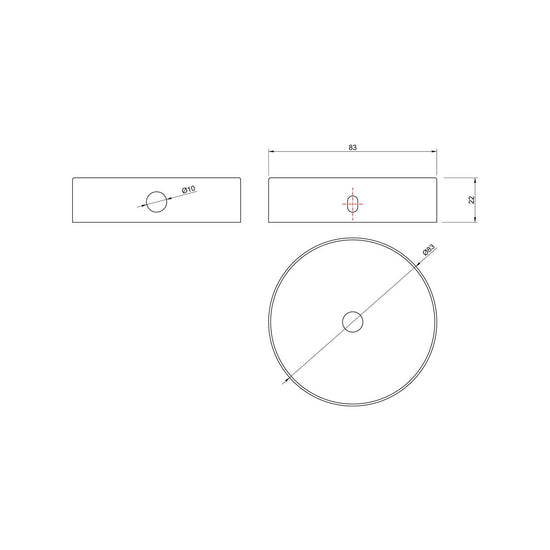 3 Loch Mini Baldachin Kit / mit 2 Seitenlöchern