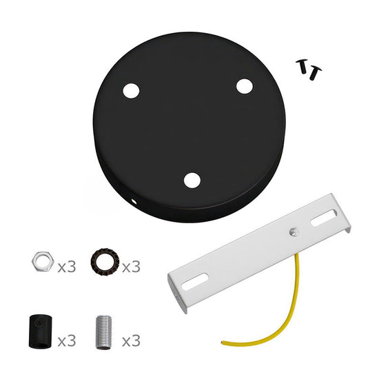 3 Loch Metall Baldachin Kit / Schwarz matt