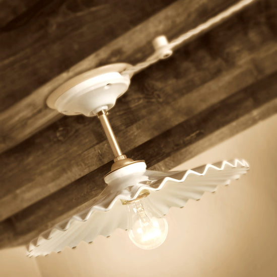 Kabelführungen Porzellan Braun / 5 Stück