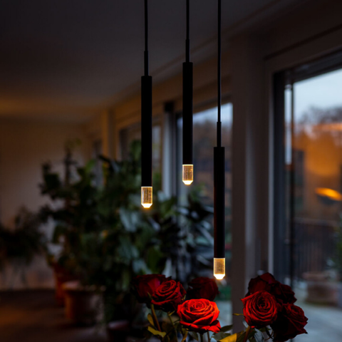 BEISIK LED Pendelleuchte Candle LH3R Schwarz / 7 Watt