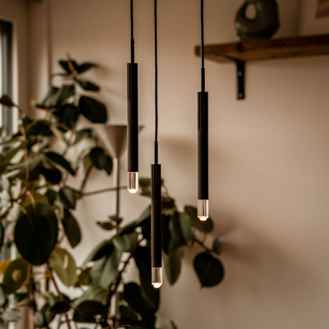 BEISIK LED Pendelleuchte Candle LH3R Schwarz / 7 Watt