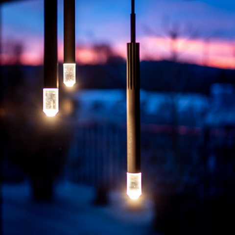 BEISIK LED Pendelleuchte Candle LH3R Schwarz / 7 Watt