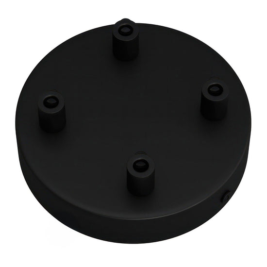 4 Loch Metall Baldachin Kit / Schwarz Matt