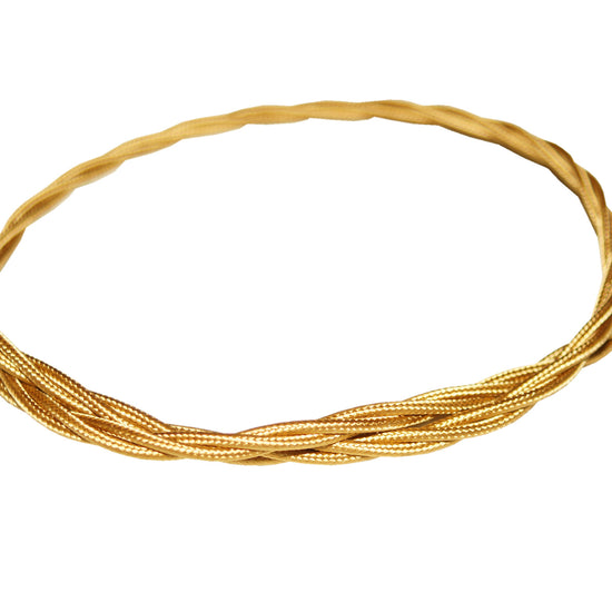 Textilkabel 2x0.75mm / Gold verdrillt