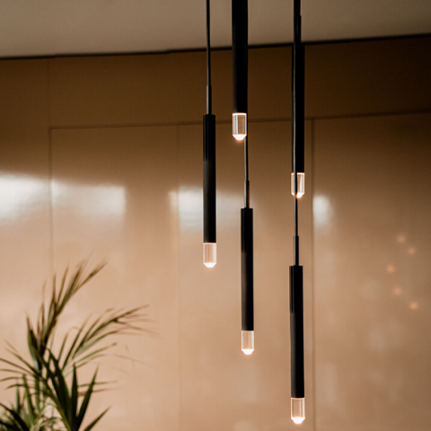 BEISIK LED Pendelleuchte Candle LH5R Schwarz / 7 Watt