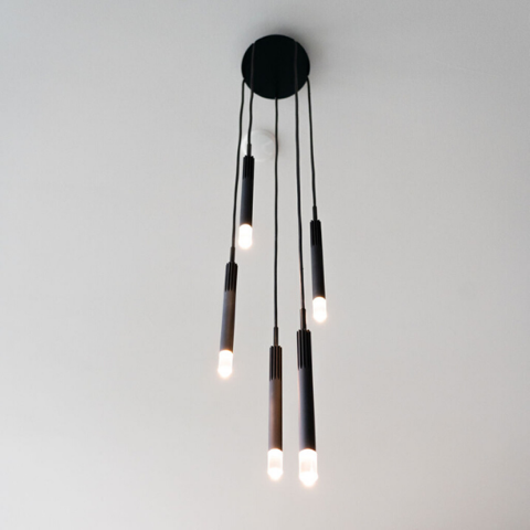 BEISIK LED Pendelleuchte Candle LH5R Schwarz / 7 Watt
