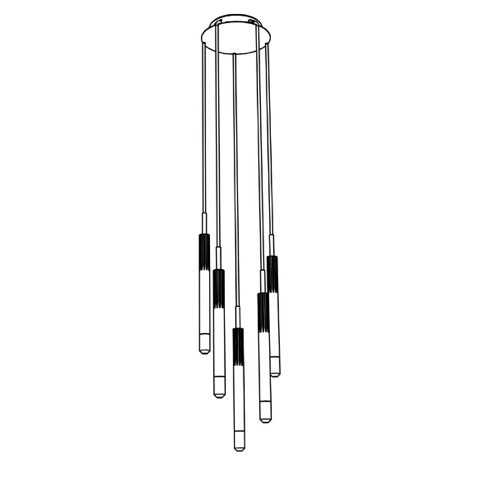 BEISIK LED Pendelleuchte Candle LH5R Schwarz / 7 Watt