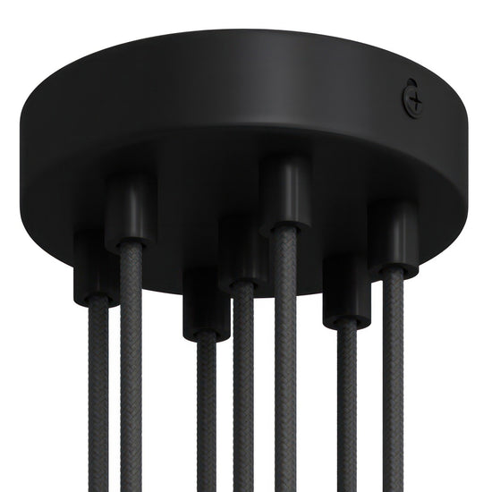 7 Loch Metall Baldachin Kit / Schwarz