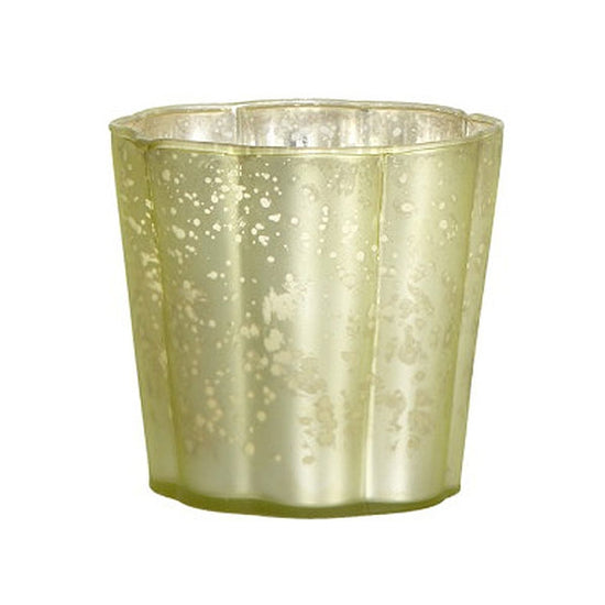 eelichthalter Ø7.5cm mit Wellenmuster, lime-matt