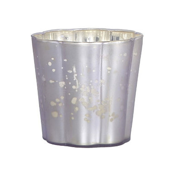 eelichthalter Ø7.5cm mit Wellenmuster, lila-matt