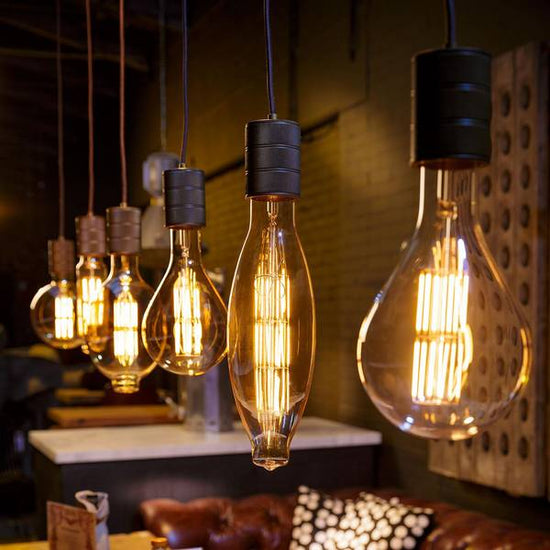 Vintage Lampenpendel / Schwarz E40