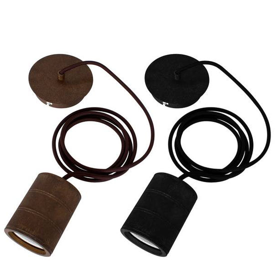 Vintage Lampenpendel / Schwarz E40