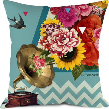 Kissen H's Floral Grammophon