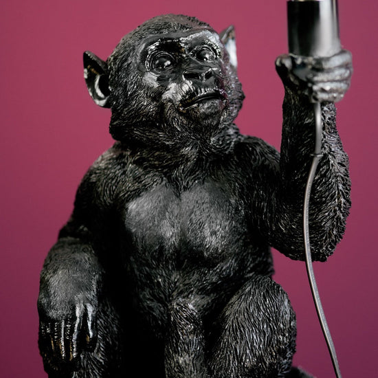 Tischleuchte Abu, sitzend, schwarz