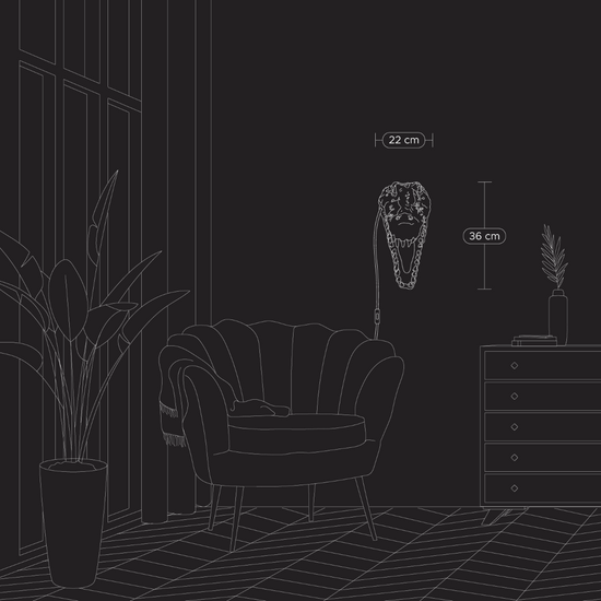 Wandleuchte Alberto Aligatore