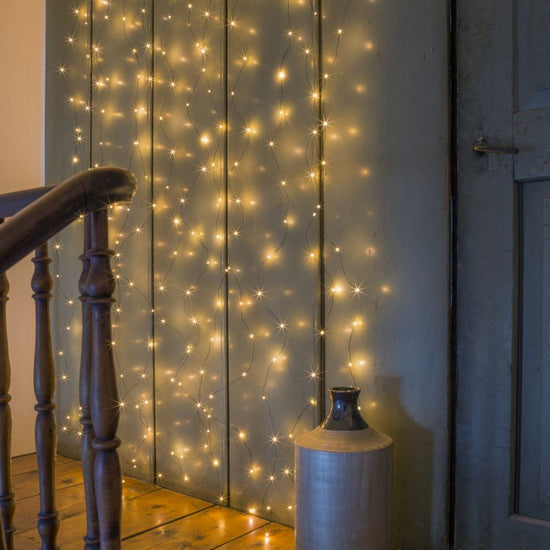 Lichtervorhang Komplettkit Angel Hair Schwarz 2x2.2m LED