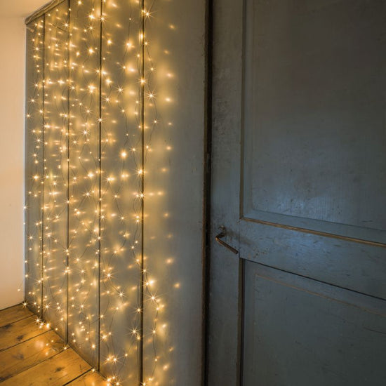 Lichtervorhang Komplettkit Angel Hair Schwarz 2x2.2m LED