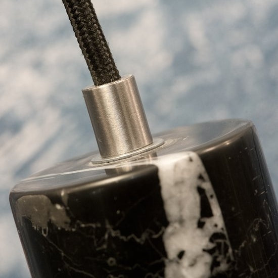 Hängeleuchte 'Caesar', schwarzer Marmor