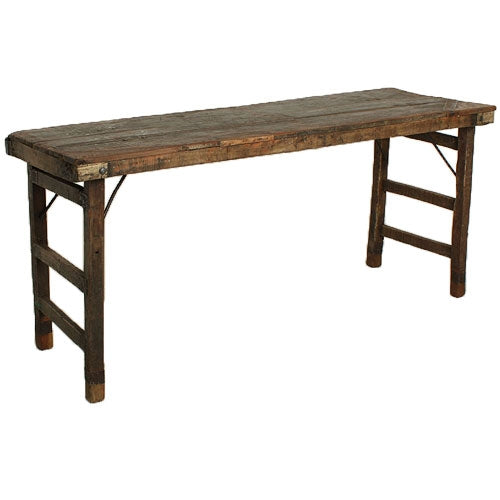 Ausklappbarer Esstisch aus Altholz, Länge ca. 173cm, Tiefe ca. 60cm