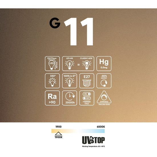 Glühbirne Ghost Line Cone G11 – Smoky 6W