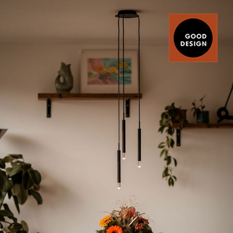 BEISIK LED Pendelleuchte Candle LH3R Schwarz / 7 Watt