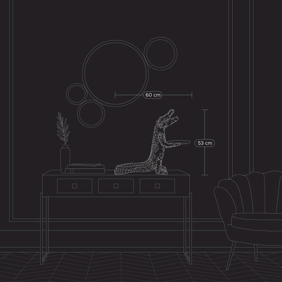 Beistelltisch Krokodil Morty, gold