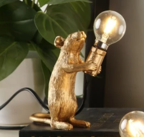 Mauslampe Athos, gold