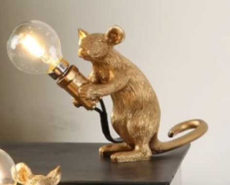 Mauslampe Porthos, gold