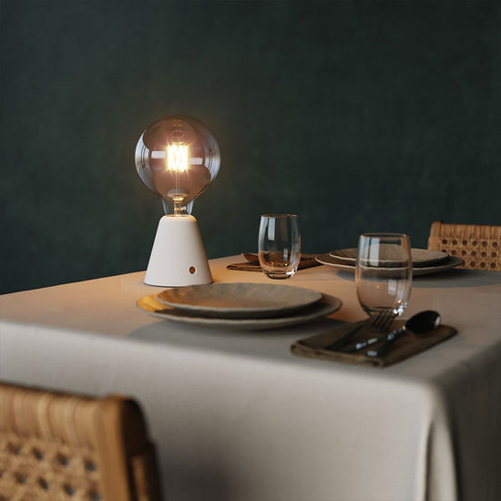 Cabless01 Portable Tischlampe 5V mit Akku / Weiss