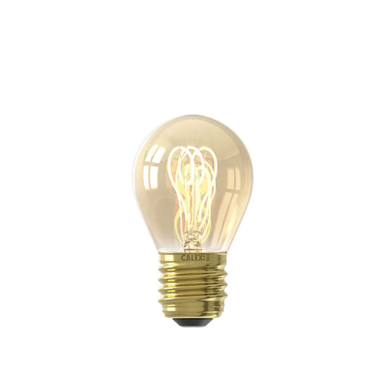 Calex Ball Lamp P45 Gold Curly