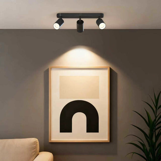 Calex Ceiling Spot Light 3×GU10 – oval / Schwarz – Aluminium-Deckenstrahler mit austauschbaren Schraubringen