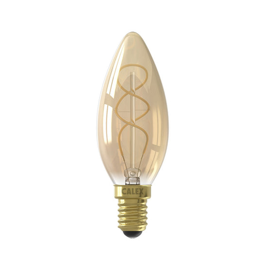  Calex Kerze Gold Curly / 4 Watt E14