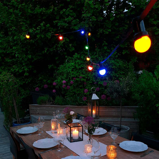 Calex Lichterkette für den Aussenbereich - 10 Lampen - RGB