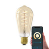 Calex Smart LED Filament Gold Curly Rustic Lamp / 7 Watt E27