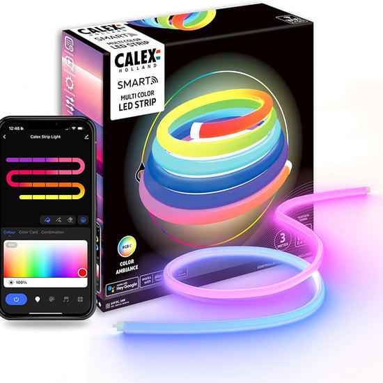 Calex Smart Neon 360° LED Schlauch – 3 m / 18 W, RGBIC & Warmweiss
