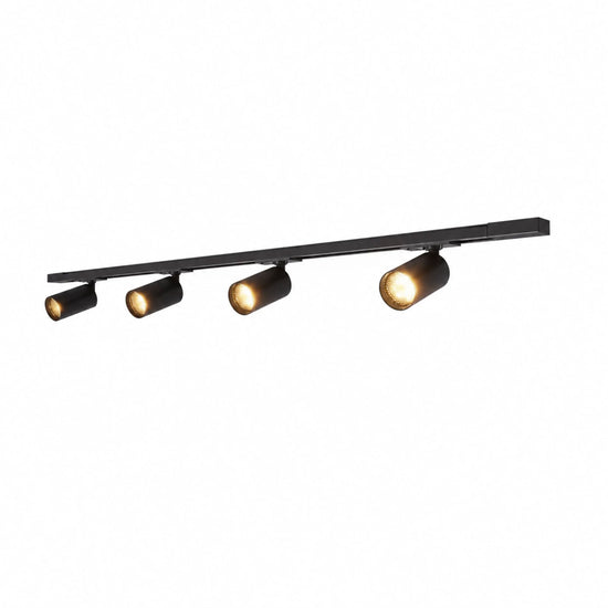 Calex Tracklight 4×GU10 – 2 m / Schwarz – Schienen-Deckenleuchte aus Aluminium