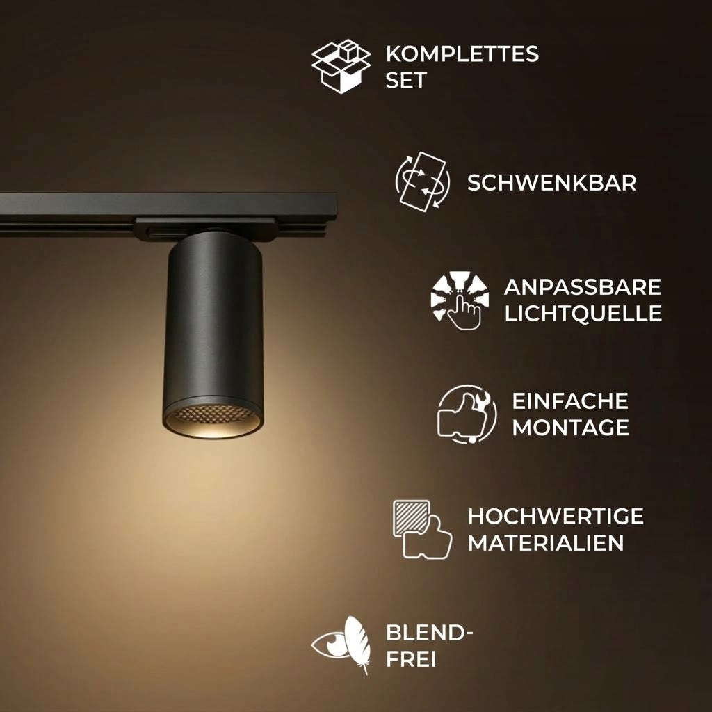 Calex Tracklight GU10 Schwarz – Schienen-Deckenleuchte aus Aluminium Zusatzinformationen