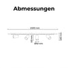 Calex Tracklight 4×GU10 – 2 m / Schwarz – Schienen-Deckenleuchte aus Aluminium Abmessungen
