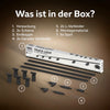 Calex Tracklight 6×GU10 – 3 m / Schwarz – Schienen-Deckenleuchte aus Aluminium Lieferumfang
