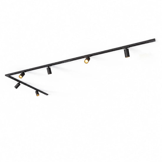 Calex Tracklight 6×GU10 – 3 m / Schwarz – Schienen-Deckenleuchte aus Aluminium