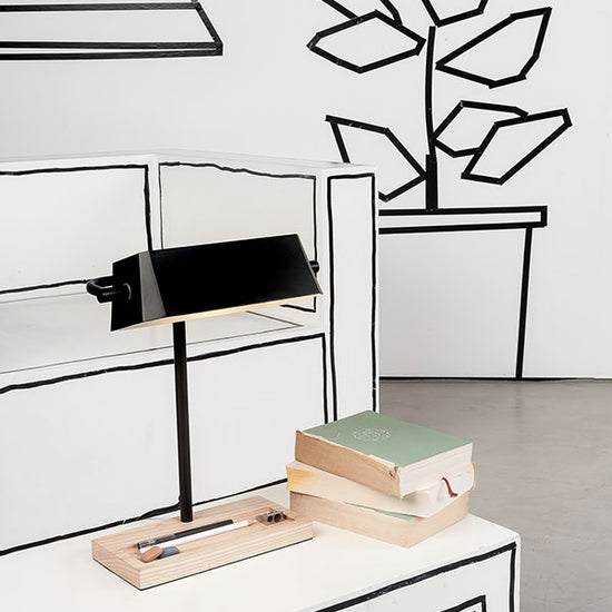 Retro Schreibtischleuchte / Bankerlampe 'Campus', schwarz