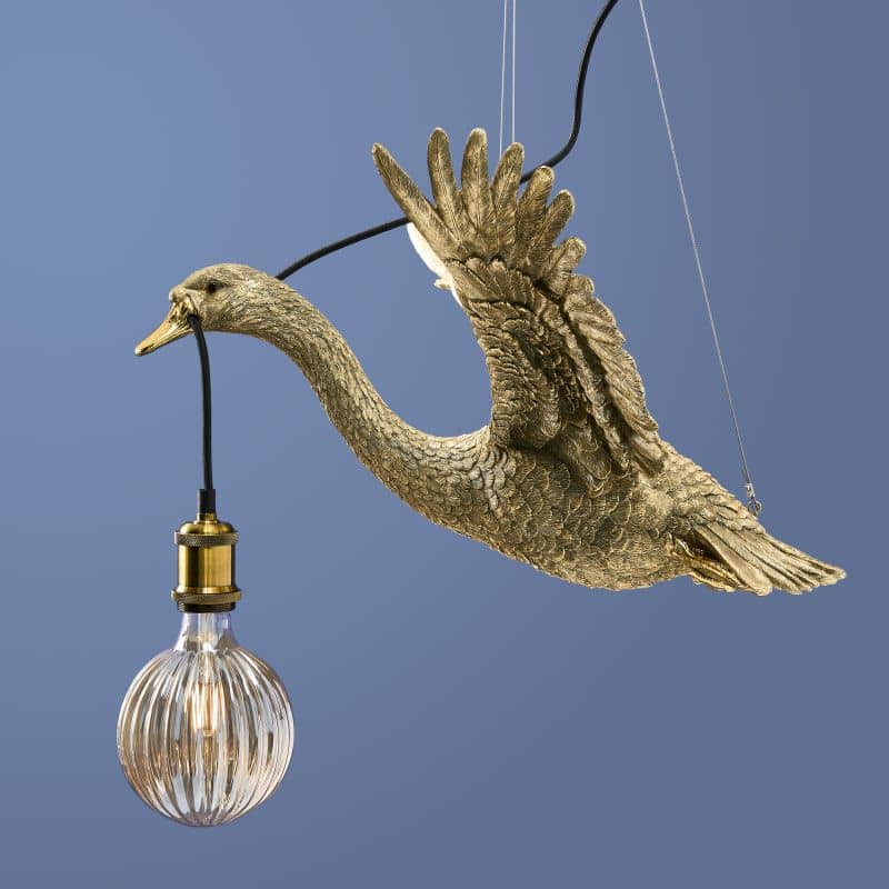 Deckenleuchte Flying Ducky, gold